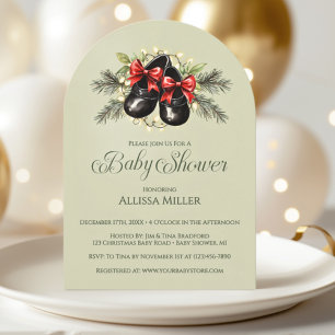 Rustic Sweet December Christmas Girl Baby Shower Einladung