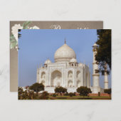 Rustic Taj Mahal India Brautparty Game Postcard Postkarte (Vorne/Hinten)