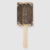 Rustic Tan Bird Wood Country Wedding Program Fächer (Rückseite)