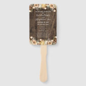 Rustic Tan Bird Wood Country Wedding Program Fächer (Vorderseite)