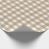 Rustic Tan Buffalo Kariert Geschenkpapier (Ecke)