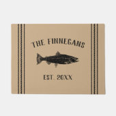 Rustic Tan Fish Personalized Fußmatte (Vorderseite)