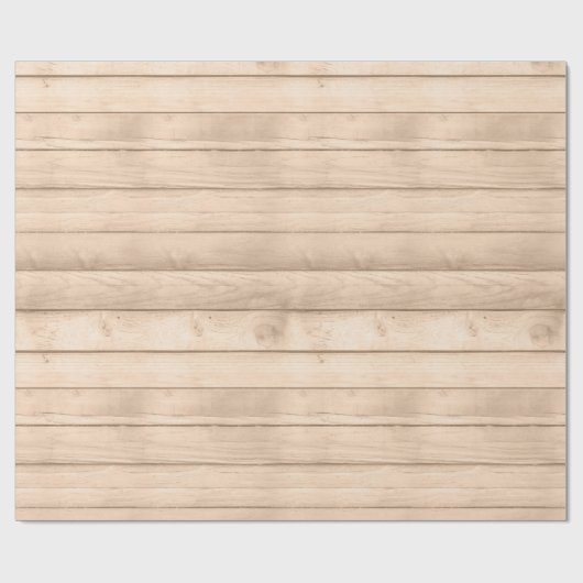 Rustic Tan Wood Geschenkpapier (Flach)