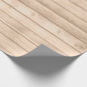 Rustic Tan Wood Geschenkpapier (Ecke)