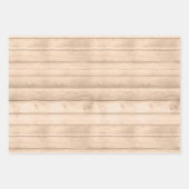 Rustic Tan Wood Geschenkpapier Set (Vorderseite 3)
