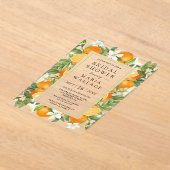 Rustic Tangerine Citrus Orange Bridal Shower Acryleinladungen (Ablage )