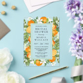 Rustic Tangerine Citrus Orange Bridal Shower Acryleinladungen (In Situ (Hochzeit))