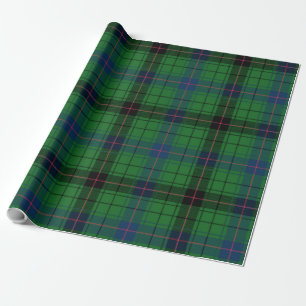 Rustic Tartan Davidson Kariert Green Black Blue Geschenkpapier