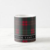 Rustic Tartan Plaid Family Name Kaffeetasse (Mittel)