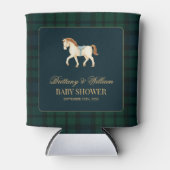 Rustic Tartan Plaid Horse Baby Shower Dosenkühler (Vorderseite)