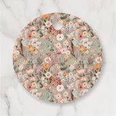 Rustic Taupe floral Boho Wedding Custom Vielen Dan Geschenkanhänger (Rückseite)