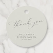 Rustic Taupe floral Boho Wedding Custom Vielen Dan Geschenkanhänger (Vorderseite)