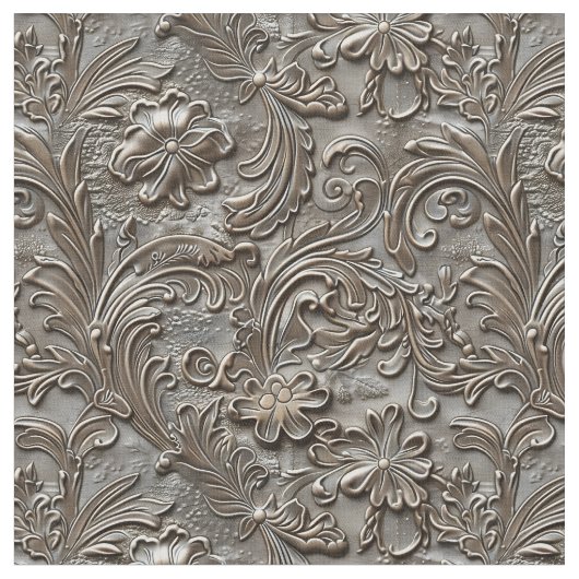 Rustic taupe tooled leather stoff (Nahaufnahme)