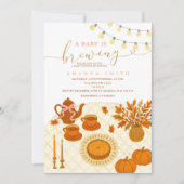 Rustic Tea Party Liebe Braut Baby Dusche Einladung (Vorderseite)