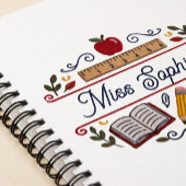 Rustic Teacher Appreciation Custom Spiral Notebook Notizblock