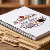 Rustic Teacher Appreciation Custom Spiral Notebook Notizblock