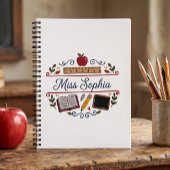 Rustic Teacher Appreciation Custom Spiral Notebook Notizblock