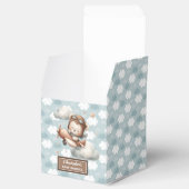 Rustic Teddy Bear Pilot Baby Showbox Geschenkschachtel (Geöffnet)