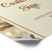 Rustic Terra Cotta Ivory Floral Custom Welcome Poster (Ecke)