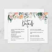 Rustic Terracotta and Orange Autumn Floral wedding Begleitkarte (Vorne/Hinten)