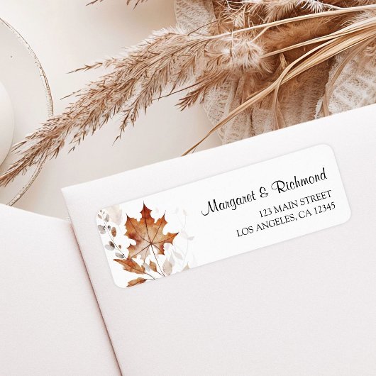 Rustic Terracotta Blätter Hochzeit im Herbst Adres