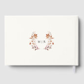 Rustic Terracotta Blätter Hochzeit im Herbst Gäste Gästebuch (Rückseite)