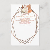 Rustic Terracotta Boho Pampas Geometric Wedding Begleitkarte (Vorderseite)