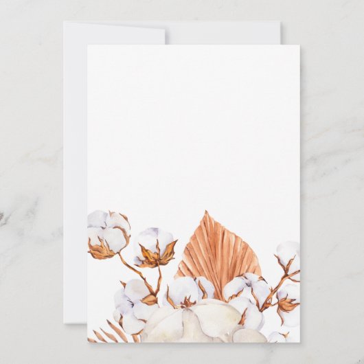 Rustic Terracotta Boho Pampas Geometric Wedding Einladung (Rückseite)