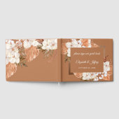Rustic Terracotta Boho Pampas Orchids Wedding Gästebuch (Voll)