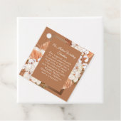 Rustic Terracotta Boho Pampas Orchids Wedding Geschenkanhänger (Beispiel)