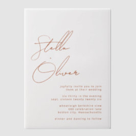 Rustic Terracotta Calligraphy Wedding Pergament Einladungen