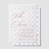 Rustic Terracotta Calligraphy Wedding Pergament Einladungen (Versetzt (Einladung))