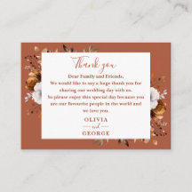 Rustic Terracotta Fall Floral Wedding Vielen Dank