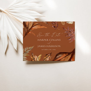 Rustic Terracotta Floral Boho Marine Hochzeit Save The Date