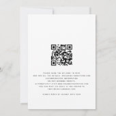 Rustic Terracotta Florals QR Code Wedding Einladung (Rückseite)