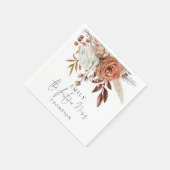 Rustic Terracotta Florals The Future Mrs. Serviette (Ecke)