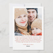 Rustic Terracotta Gingham Plaid Christmas Photo Feiertagskarte (Rückseite)