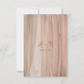 Rustic Terracotta Gold Aquarellfarben Monogram Wed RSVP Karte (Rückseite)