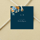 Rustic Terracotta Navy Blauer Rost Vielen Dank für Geschenkanhänger