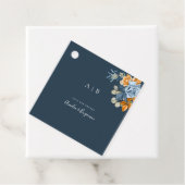 Rustic Terracotta Navy Blauer Rost Vielen Dank für Geschenkanhänger (Beispiel)