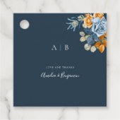 Rustic Terracotta Navy Blauer Rost Vielen Dank für Geschenkanhänger (Vorderseite)