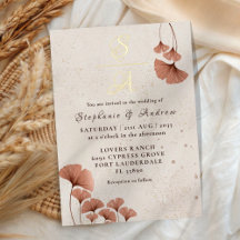 Rustic Terracotta & Real Gold Monogram Wedding