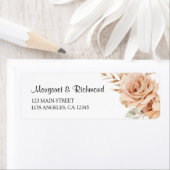 Rustic Terracotta Rose Floral Wedding Address (Insitu)