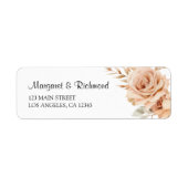 Rustic Terracotta Rose Floral Wedding Address (Vorne)