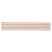 Rustic Terracotta Scallop Floral Stripe Großer Tischläufer (Horizontal)
