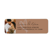 Rustic Terracotta Wedding Return Address (Vorne)