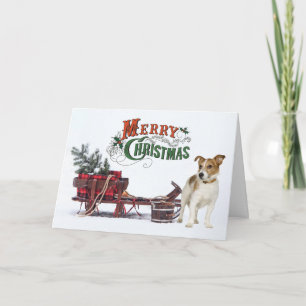 Rustic Terrier Christmas Karte