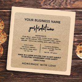 Rustic Texas Hütte Law Food Label Aufkleber