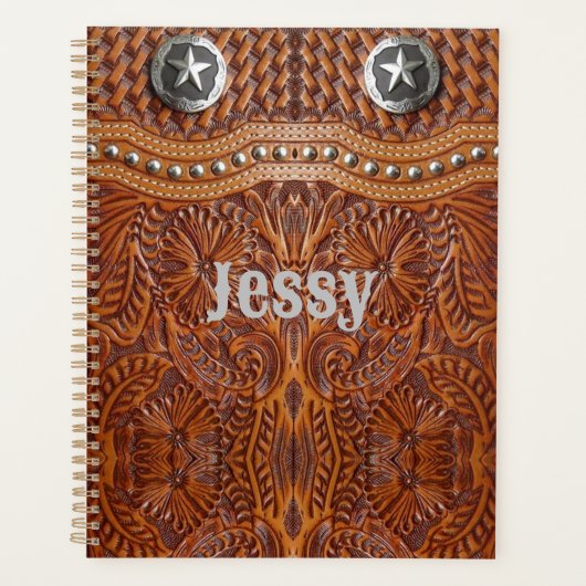 Rustic Texas Star Cowboy Western Country Pattern Planer (Vorderseite)