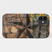 Rustic Texas Star Western Pistol Cowboy Boots Case-Mate iPhone Hülle (Rückseite (Horizontal))